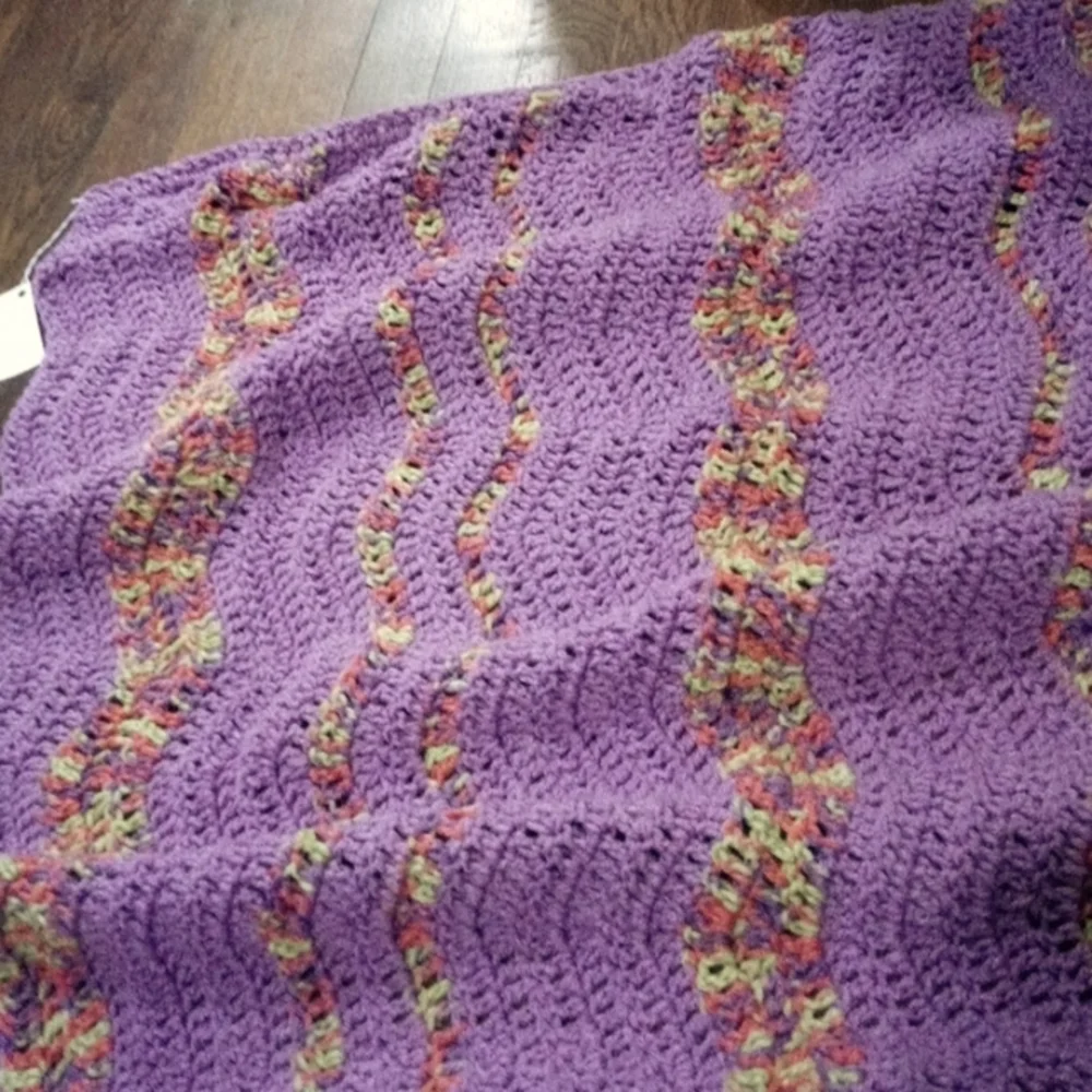 Hand Crafted Crochet Afghan Lapghan Baby Blanket Stroller Wheelchair Shawl